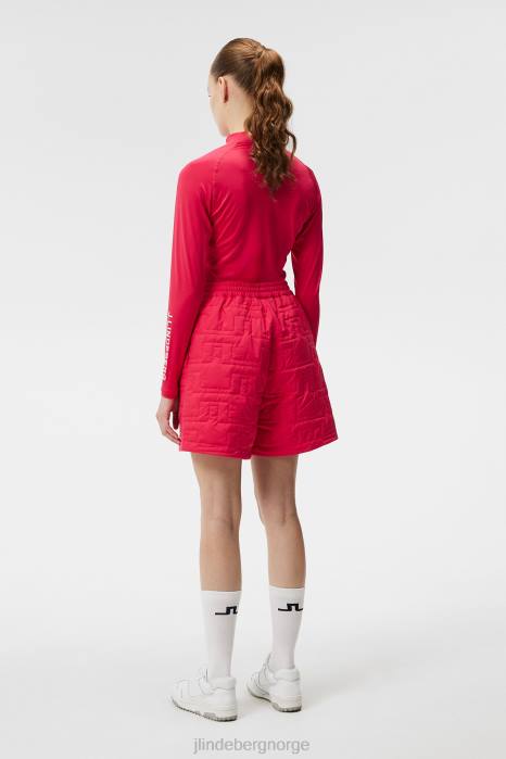 J.Lindeberg kvinner blomstrede shorts rosenrød klær F8641698