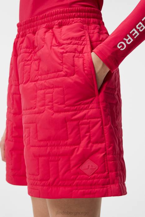 J.Lindeberg kvinner blomstrede shorts rosenrød klær F8641698