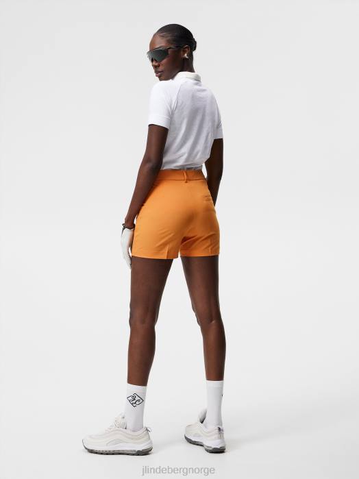 J.Lindeberg kvinner gwen shorts russet oransje klær F8641745