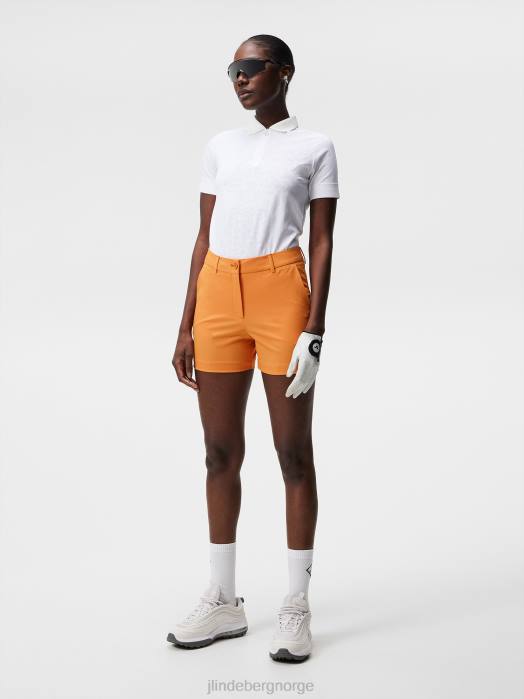 J.Lindeberg kvinner gwen shorts russet oransje klær F8641745
