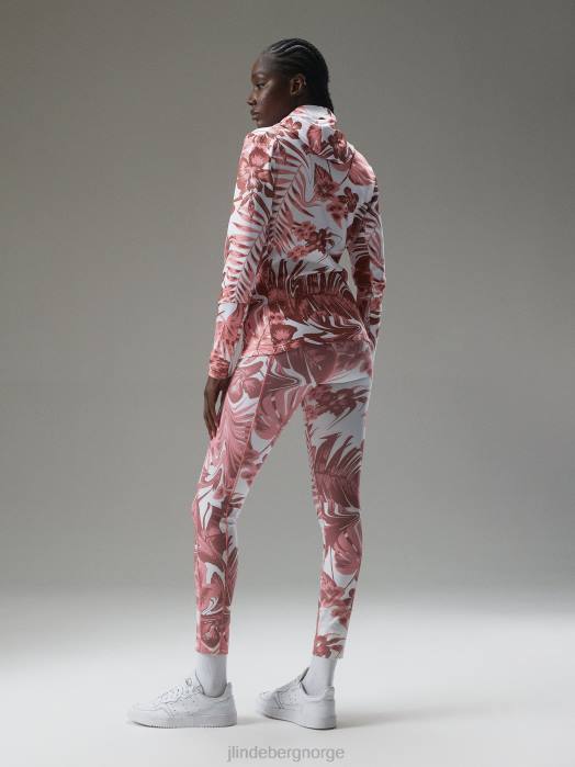 J.Lindeberg kvinner zena print tights hibiskus rosa klær F8641761