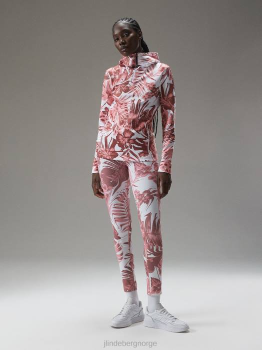 J.Lindeberg kvinner zena print tights hibiskus rosa klær F8641761