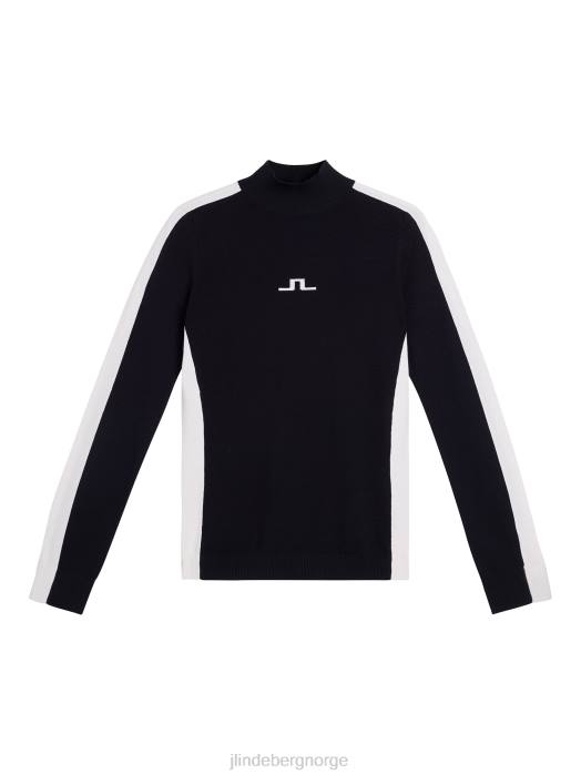 J.Lindeberg kvinner adia strikket genser marinen klær F8641828