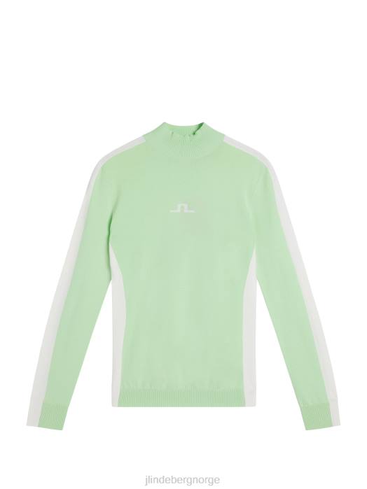 J.Lindeberg kvinner adia strikket genser patina grønn klær F8641826