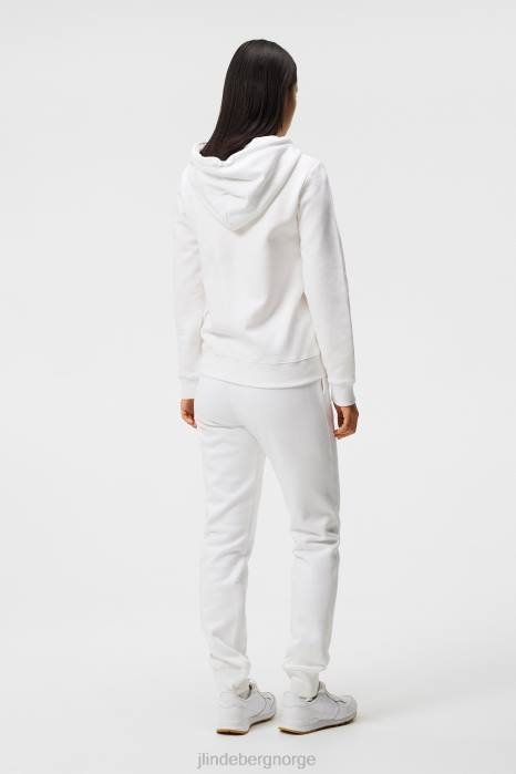 J.Lindeberg kvinner alfa hette med glidelås hvit klær F8641890