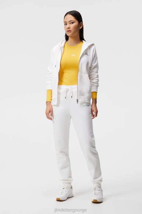 J.Lindeberg kvinner alfa hette med glidelås hvit klær F8641890