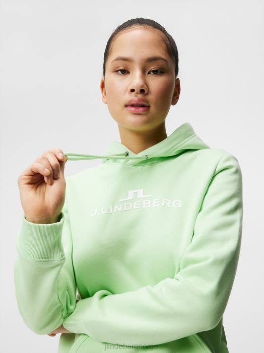 J.Lindeberg kvinner alfa hettegenser patina grønn klær F8641895