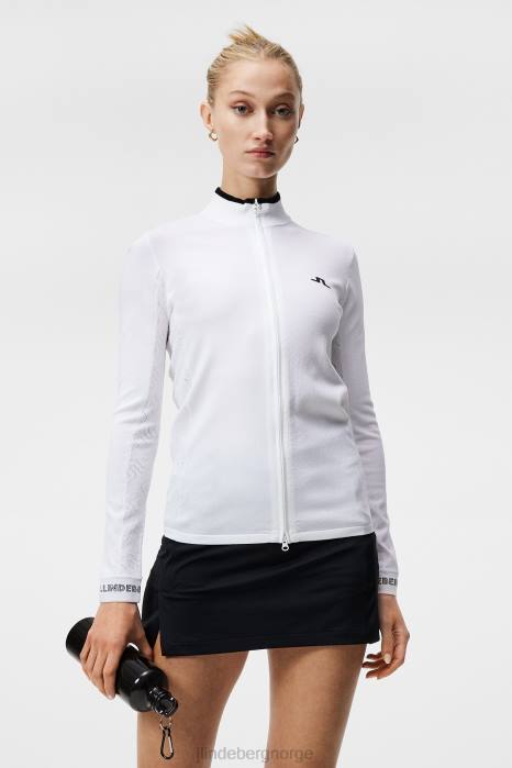 J.Lindeberg kvinner almaida strikket genser hvit klær F8641844