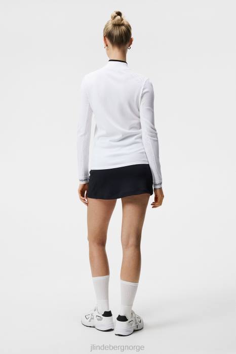 J.Lindeberg kvinner almaida strikket genser hvit klær F8641844