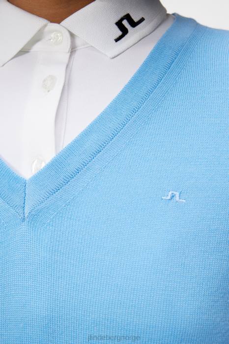 J.Lindeberg kvinner amaya strikket genser liten gutt blå klær F8641811