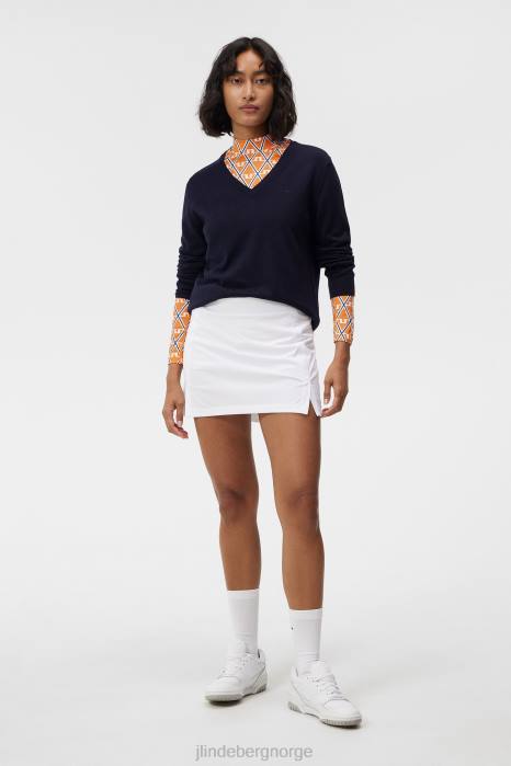 J.Lindeberg kvinner amaya strikket genser marinen klær F8641809