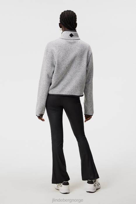 J.Lindeberg kvinner cirque jakke lys grå melange klær F8641783