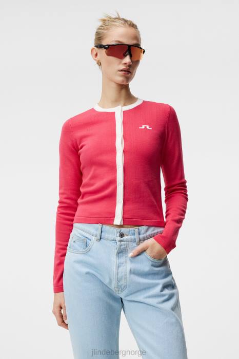 J.Lindeberg kvinner freda strikket cardigan asalea klær F8641830