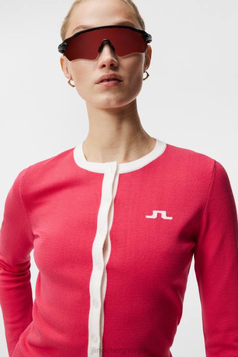 J.Lindeberg kvinner freda strikket cardigan asalea klær F8641830
