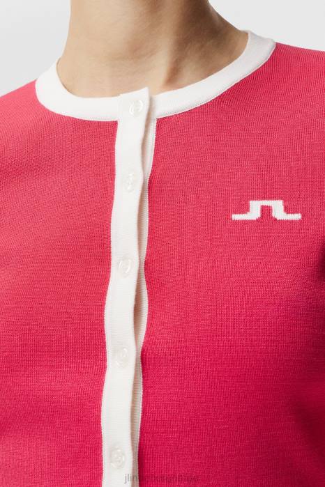 J.Lindeberg kvinner freda strikket cardigan asalea klær F8641830