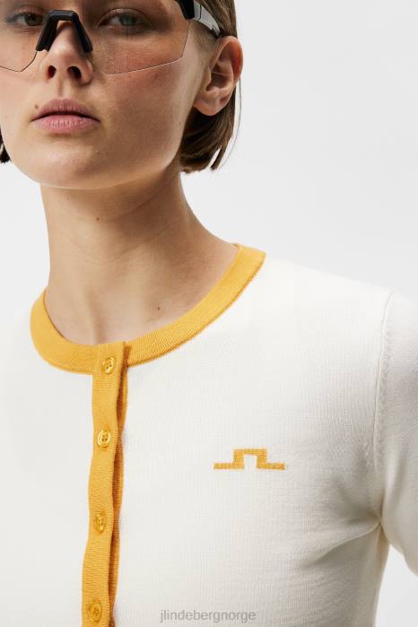 J.Lindeberg kvinner freda strikket cardigan hvit klær F8641831