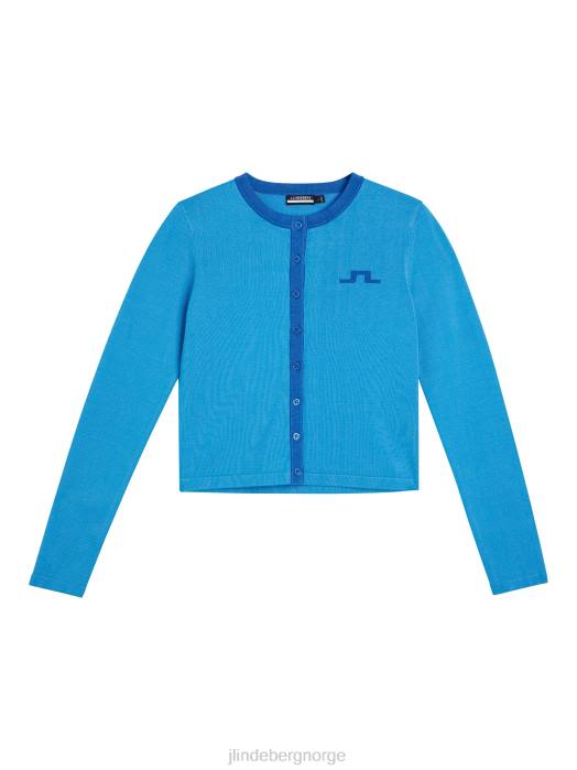 J.Lindeberg kvinner freda strikket cardigan strålende blå klær F8641829