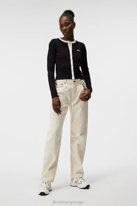 J.Lindeberg kvinner freda strikket cardigan svart klær F8641832