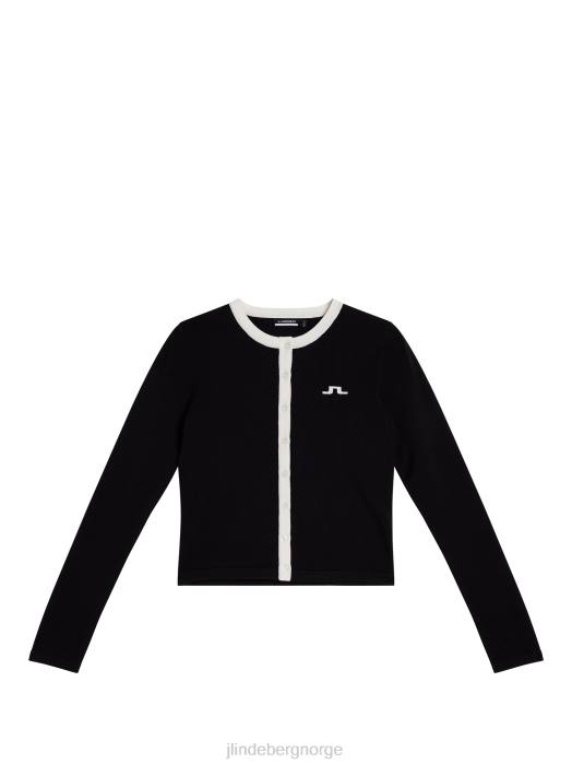 J.Lindeberg kvinner freda strikket cardigan svart klær F8641832