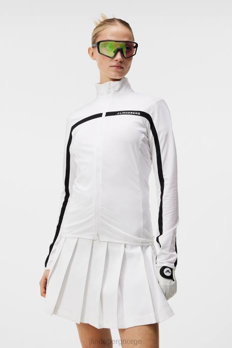 J.Lindeberg kvinner janice mellomlag hvit klær F8641908