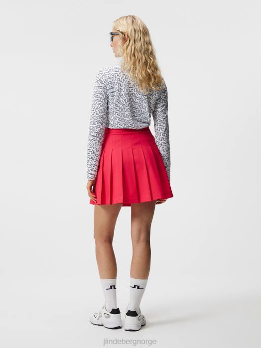 J.Lindeberg kvinner marilyn halv glidelås mellomlag hvit brosvirvel klær F8641875