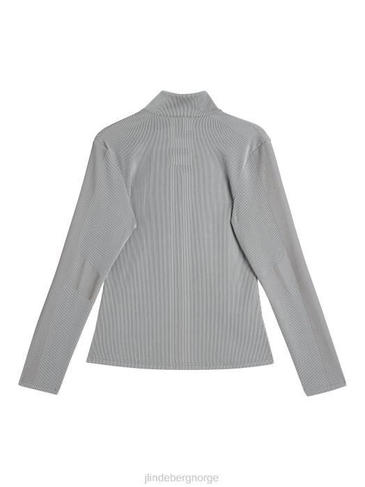 J.Lindeberg kvinner spor full glidelås mellomlag gråmelert klær F8641780