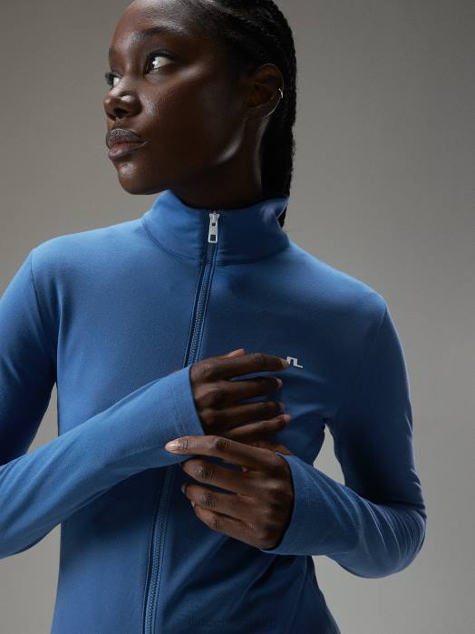 J.Lindeberg kvinner stina mellomlag blå horisont klær F8641906