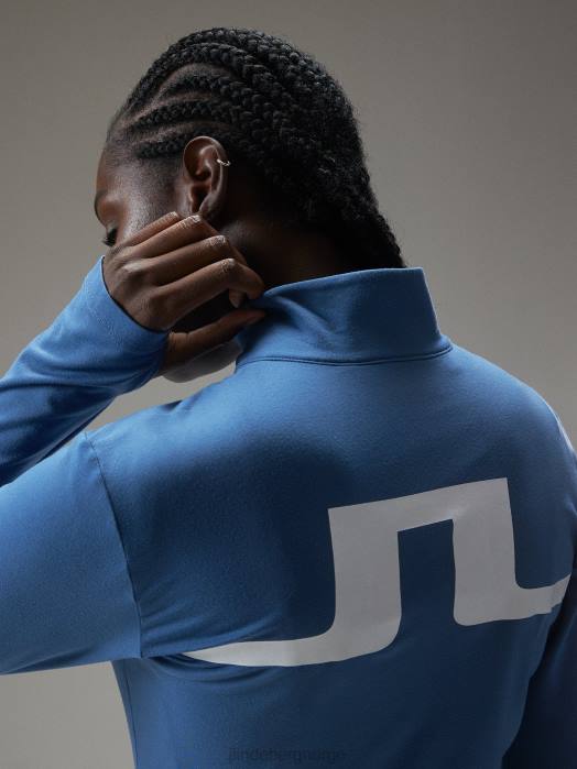 J.Lindeberg kvinner stina mellomlag blå horisont klær F8641906