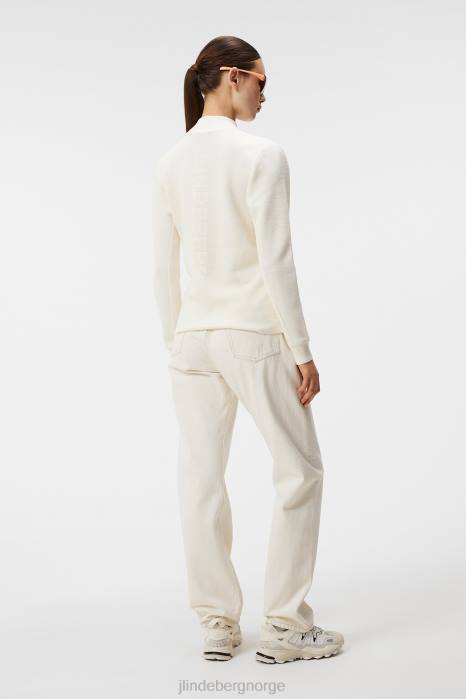 J.Lindeberg kvinner wren strikket hybridjakke hvit klær F8641806