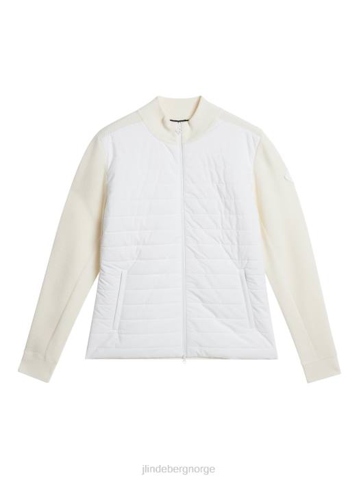 J.Lindeberg kvinner wren strikket hybridjakke hvit klær F8641806