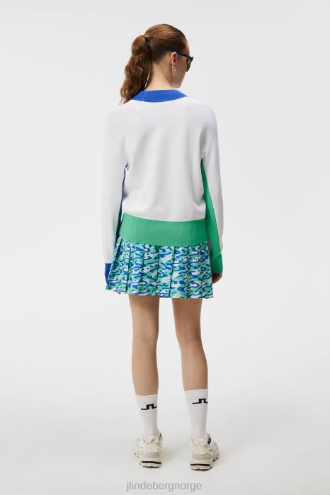 J.Lindeberg kvinner zoe strikket genser hvit klær F8641766