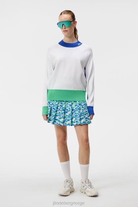 J.Lindeberg kvinner zoe strikket genser hvit klær F8641766