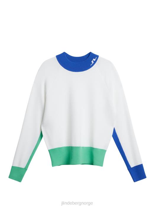 J.Lindeberg kvinner zoe strikket genser hvit klær F8641766