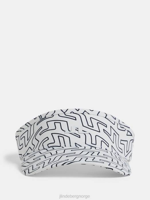 J.Lindeberg kvinner bon print visir hvit brosvirvel tilbehør F8642003