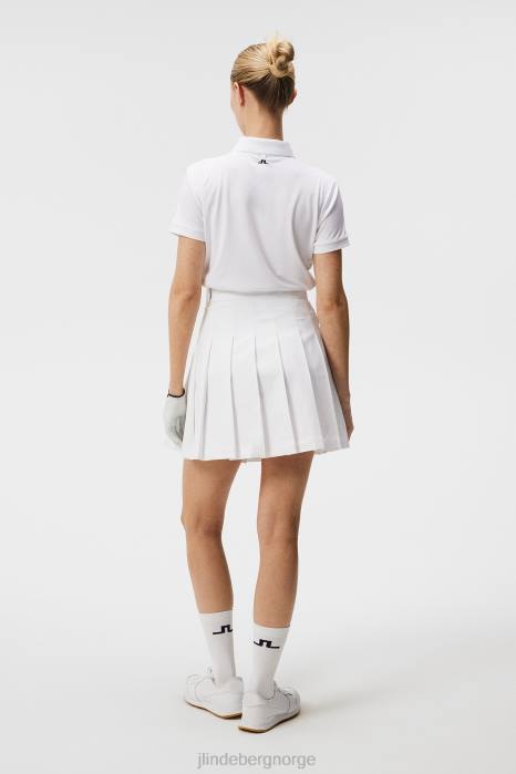 J.Lindeberg kvinner adina golfskjørt hvit klær F8641690