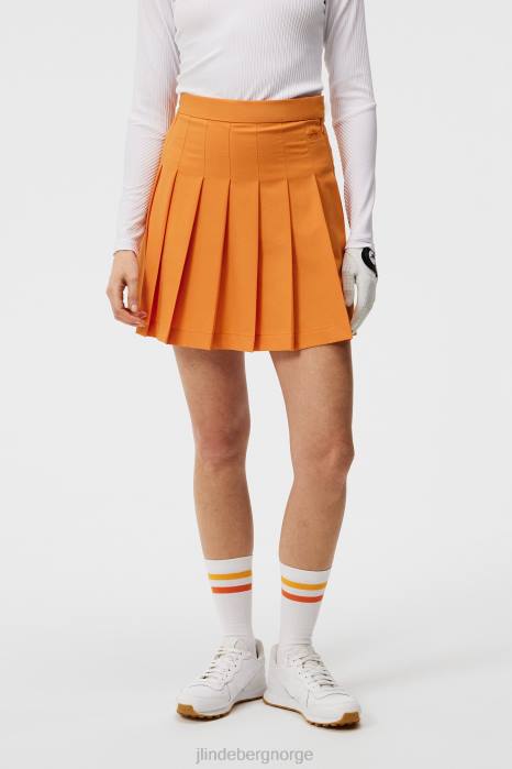 J.Lindeberg kvinner adina skjørt russet oransje klær F8641681