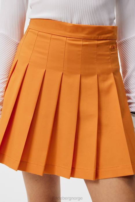 J.Lindeberg kvinner adina skjørt russet oransje klær F8641681
