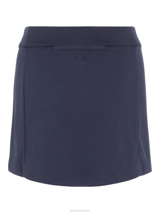 J.Lindeberg kvinner amelie golfskjørt marinen klær F8641695