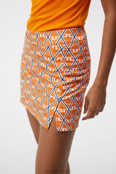 J.Lindeberg kvinner amelie mellomlangt skjørt overdådig diamant klær F8641580