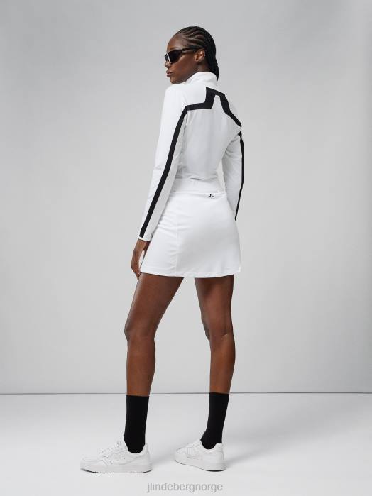 J.Lindeberg kvinner amelie midt golfskjørt hvit klær F8641692