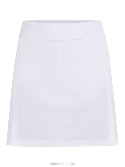 J.Lindeberg kvinner amelie midt golfskjørt hvit klær F8641692