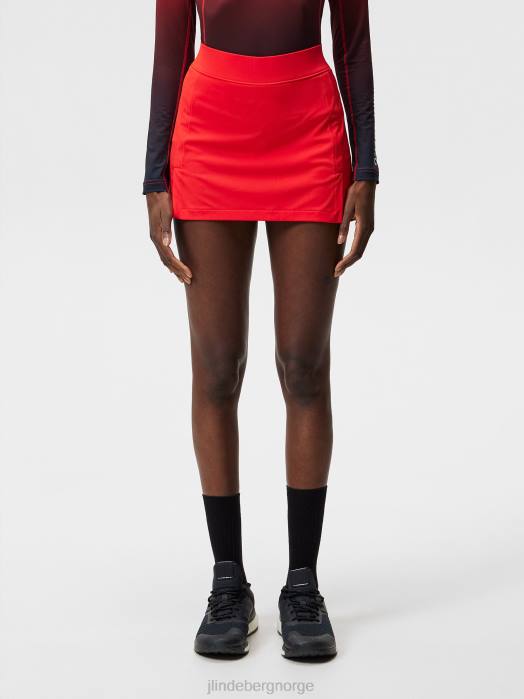 J.Lindeberg kvinner amelie skjørt ildrød klær F8641652