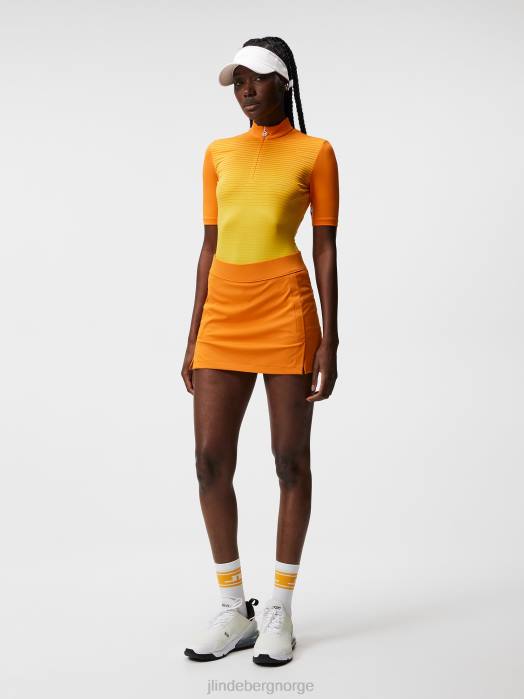 J.Lindeberg kvinner amelie skjørt russet oransje klær F8641651