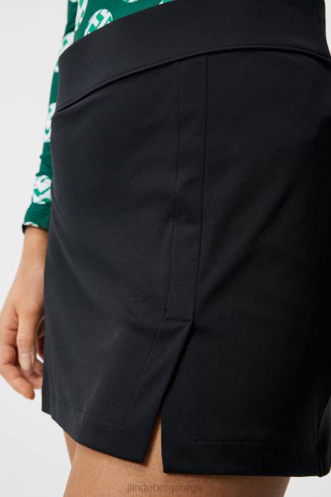 J.Lindeberg kvinner amelie skjørt svart klær F8641658