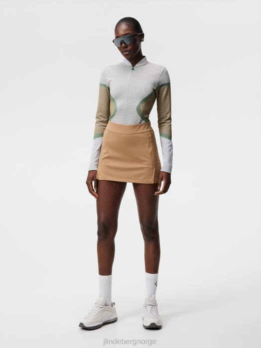 J.Lindeberg kvinner amelie skjørt tiger brun klær F8641655