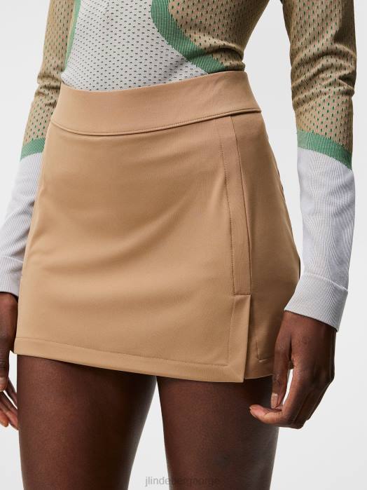 J.Lindeberg kvinner amelie skjørt tiger brun klær F8641655