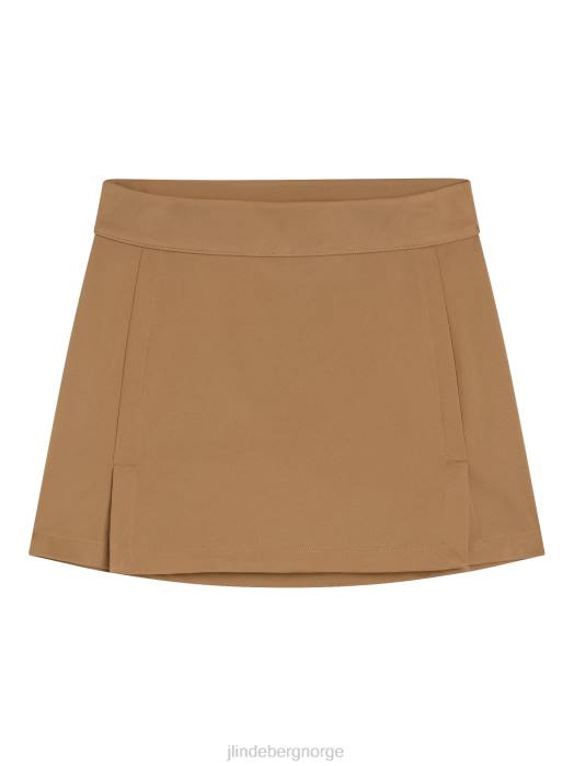 J.Lindeberg kvinner amelie skjørt tiger brun klær F8641655