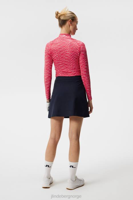 J.Lindeberg kvinner cataleya plissert skjørt marinen klær F8641667