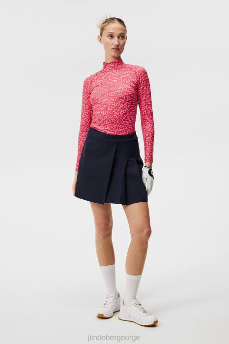 J.Lindeberg kvinner cataleya plissert skjørt marinen klær F8641667