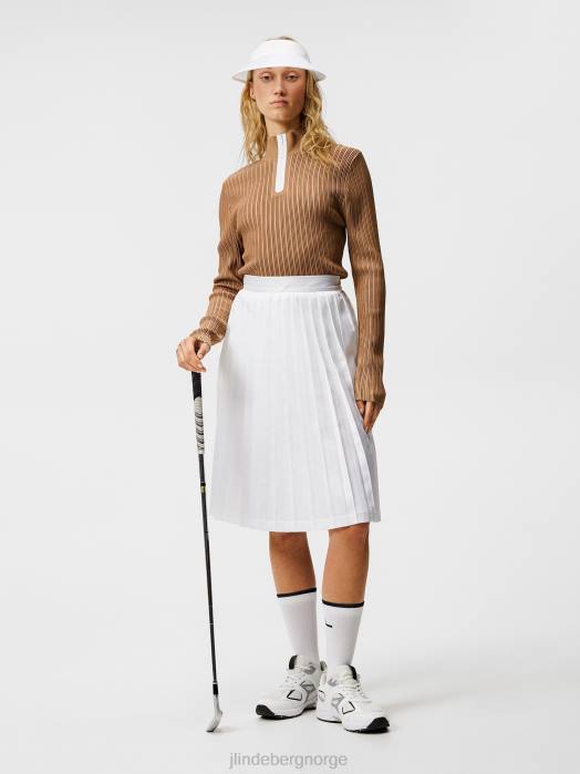 J.Lindeberg kvinner dorothea plissert skjørt hvit klær F8641618